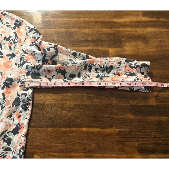 Lafayette 148 Women’s Large Shirt Button Up Blouse 100% Linen Collared - Picture 9 of 9